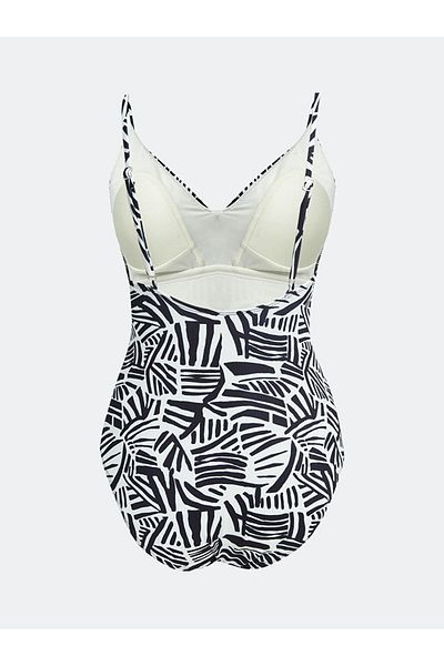 LC Waikiki Coral Patterned Women's Swimsuit with Removable Pads