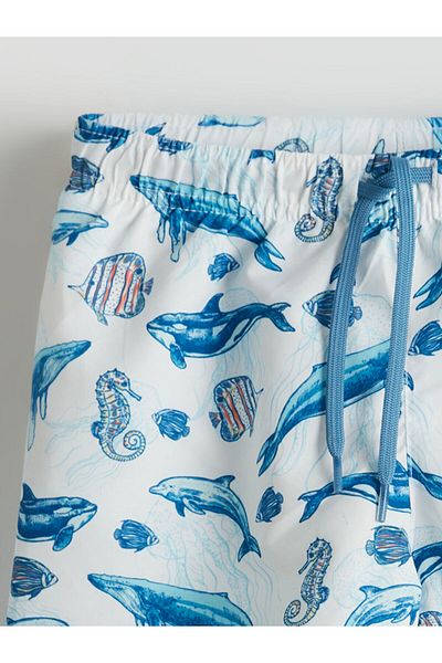 LC Waikiki Elastic Waist Printed Boy's Sea Shorts