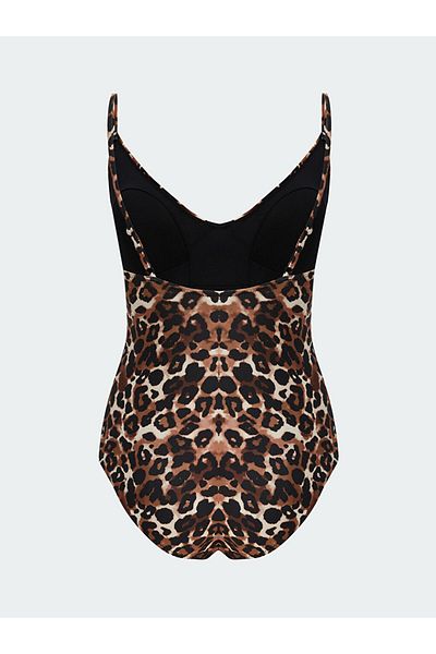 LC Waikiki Coral Patterned Women's Swimsuit with Removable Pads