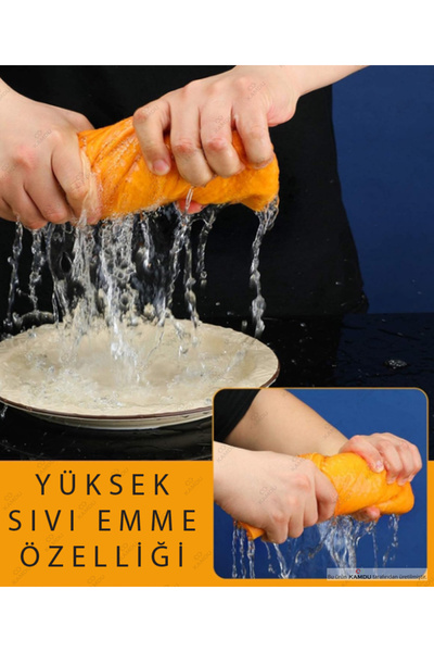 QURRY Büyük Boy 1 Adet 50x70cm Taba Güderi Bezi, Premium Kurulama, Oto Yıkama Bezi, Mikrofiber Bez