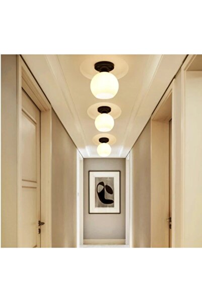 Genel Markalar Modern Spor Tekli Tavan Avize Opal Beyaz Cam