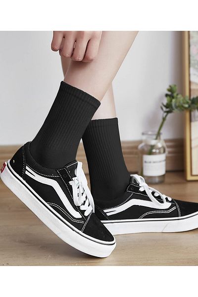 BGK Unisex 6'ift βαμβακερές κάλτσες τένις - Socket Size