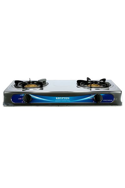 KRYPTON Stainless Steel Double Gas Burner with 2 Burners|Low Gas Consumption|KNGC6034