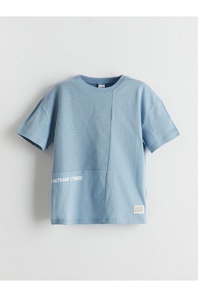 LC Waikiki Crew Neck Printed Boys' T-Shirts and Shorts 2-Piece
