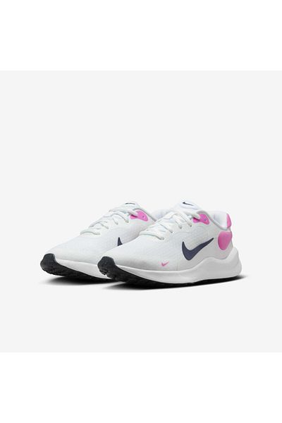 Nike Revolution 7 (Gs) Unisex White Sports Shoes