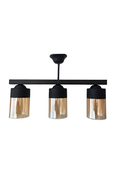 habek avize S Avize Retro Üçlü Plofonyer Avize Sıralı Üçlü