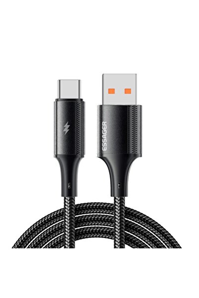 essager 1 Metre 6a 120w Mega Hızlı Usb To Type C Şarj Data Kablosu, Akım,ısı ...