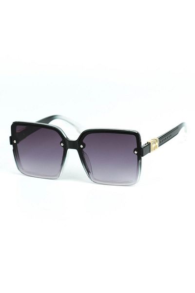 Di Caprio Women's Black Uv400 Protection Rectangular Model Sunglasses