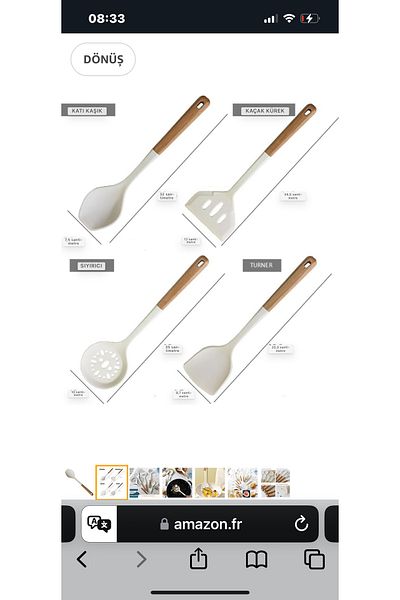 Yenigeldi 2 Pieces Scoop Spatula Non-Scratching Heat Resistant