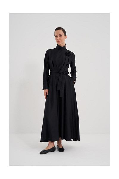 FUSHYA Rochie cu detaliu plisat pe piept