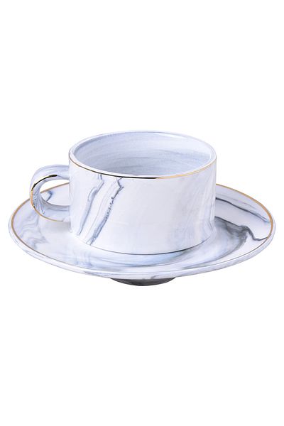 sharpdo 220mL marble coffee cups and saucers