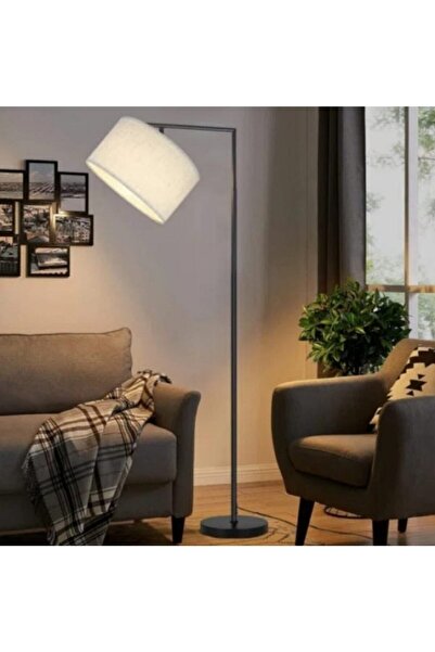 habek avize Retro Rustik Modern Krem Kumaş Köşe Lambası Lambader (ev. Işyeri. Mekan. Cafe )