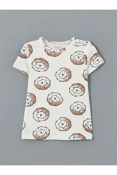 LC Waikiki Crew Neck Printed Baby Boy Pajama Set