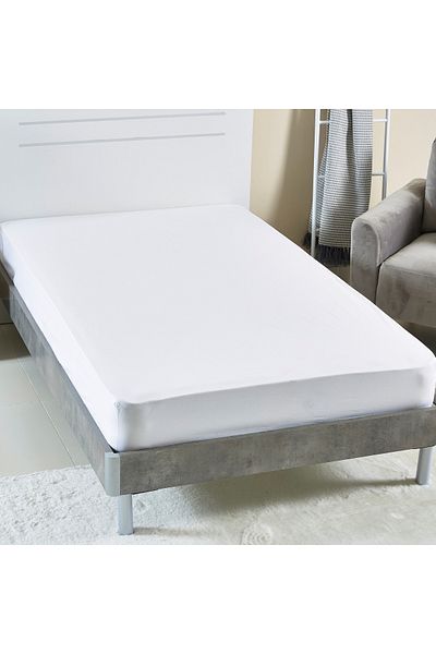 erorex Ballina Solid Cotton Twin Fitted Sheet - 120x200+33 cm