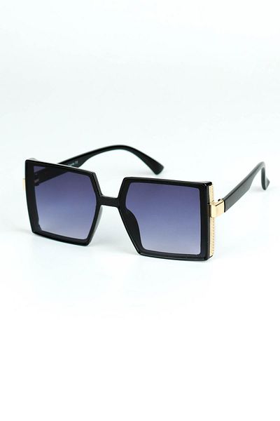 Di Caprio Women's Black Uv400 Protection Rectangular Model Sunglasses