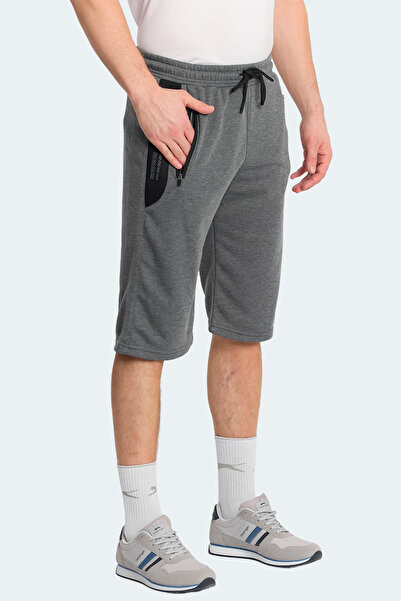 Slazenger NEACEL Erkek Cepli Kapri Koyu Gri Şort