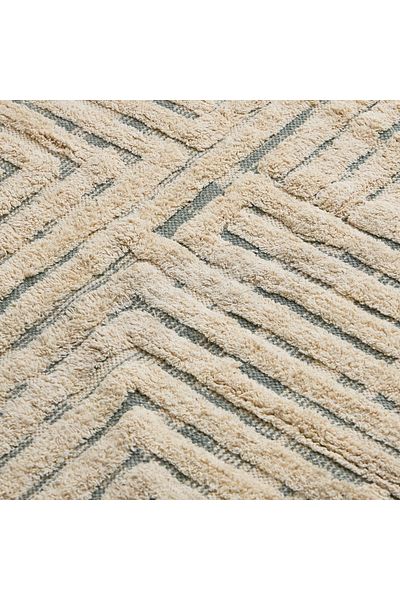 erorex Aizel Otus Stripe Cotton Dhurrie - 80x150 cm