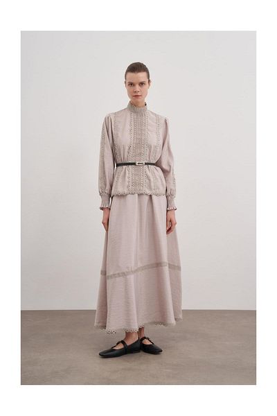 FUSHYA Double Suit with Laced Skirt