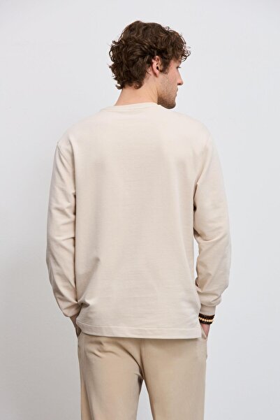 BABOKAH Eskitme Efektli Relax Fit Uzun Kol Tshirt