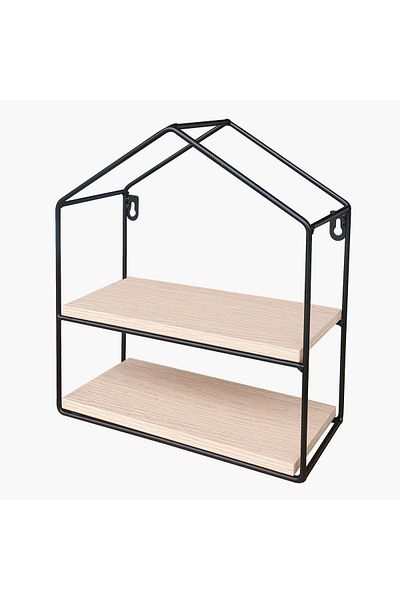 erorex Urban Pentagon 2-Tier Metal Shelf - 26x11x28.5 cm