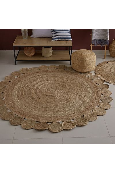 erorex Natura Tapis Hand Braided Jute Rug - 200 cm