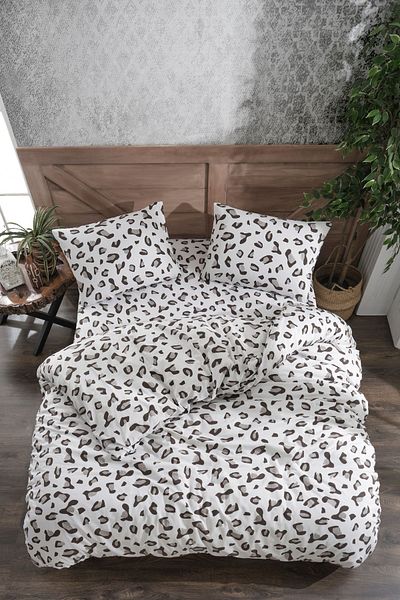 moke e ticaret Leopard Double Duvet Cover Set Fitted Sheet 2 Pillowcases |   80% Cotton 20% Polyester