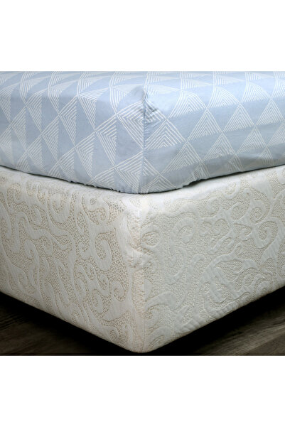 erorex Malta Pixel Printed Cotton Single Fitted Sheet - 90x200+33 cm