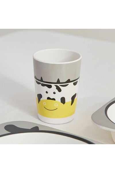 erorex Cow 5-Piece Bamboo Dinner Set