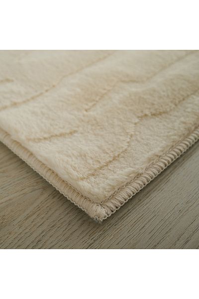 erorex Zara Reza Jacquard Rabbit Fur Rug - 120x170 cm