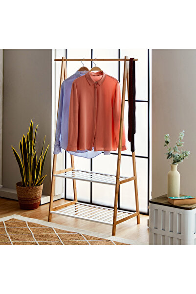 Generic وحدة تخزين لكزس ذات مستويين مع رف ملابس - 90x43x152 سم