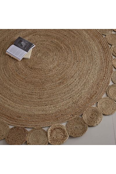 erorex Natura Tapis Hand Braided Jute Rug - 200 cm