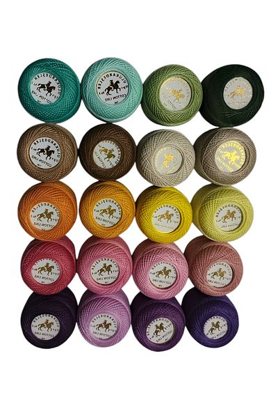 PeriStore Ulukardeşler Cotton Like Etamin Kanav 20'Li 10 Gr No.8 Yarn Set