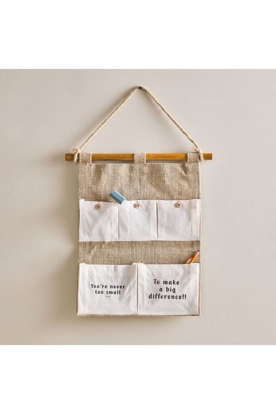 erorex Animals Jute Cotton Kids Organizer - 35x65 cm