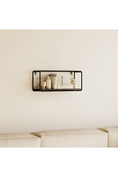 erorex Urban Rectangular 1-Tier Metal Shelf - 40x10x15 cm