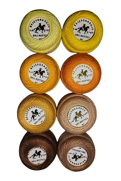 PeriStore Uluk Brothers Cotton Like Etamine Cross-Stitch Set of 8 Yarn (10 Gr - No.8)