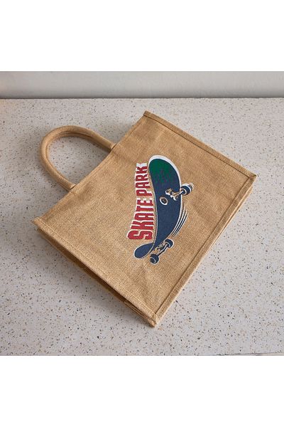 erorex Gearhead Zoom Jute Bag with Zipper - 30x38x15 cm