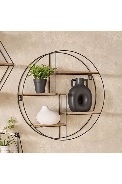 erorex Sera Foldable Metal Wall Shelf with MDF Boards - 50x10x50 cm