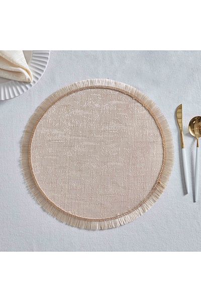 erorex Jane Placemat with Fringe - 38 cm