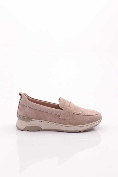 DGN Beige Suede Genuine Leather Comfortable Women's Shoes Dgn.P48-1512