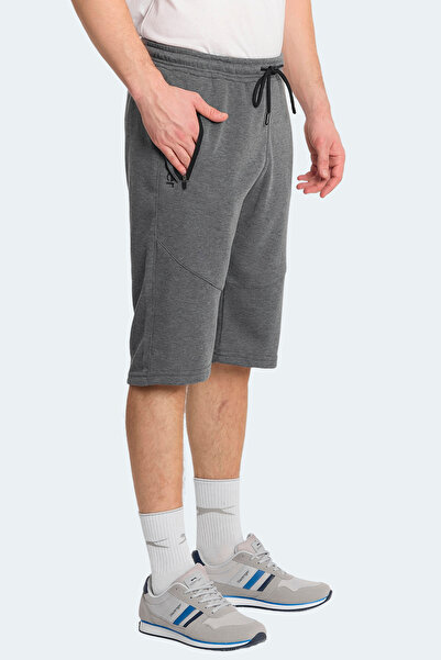 Slazenger NATIVA Erkek Cepli Kapri Koyu Gri Şort