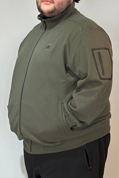 REMSA Великий розмір Екстра Баттал Бавовняна тканина Чоловічий спортивний верх 24723 Хакі