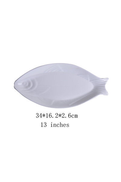 sharpdo 13.5 inch white fish dish