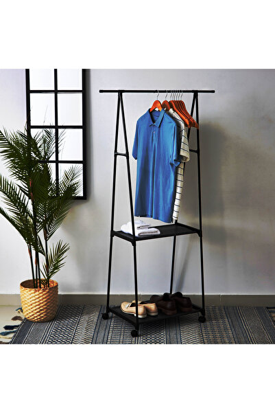 Generic رف ملابس كين بعجلات