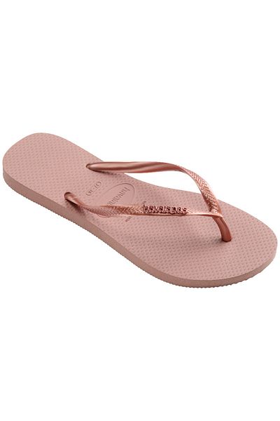 Havaianas Slim Logo Metallic Crocus Rose Women's Flip Flops