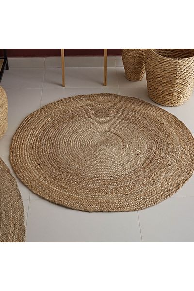 erorex Natura Hand Braided Jute Rug - 120 cm