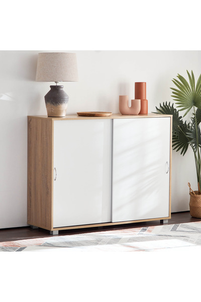 Home Box خزانة أحذية كابري ذات الباب المنزلق تتسع لـ 24 زوجًا