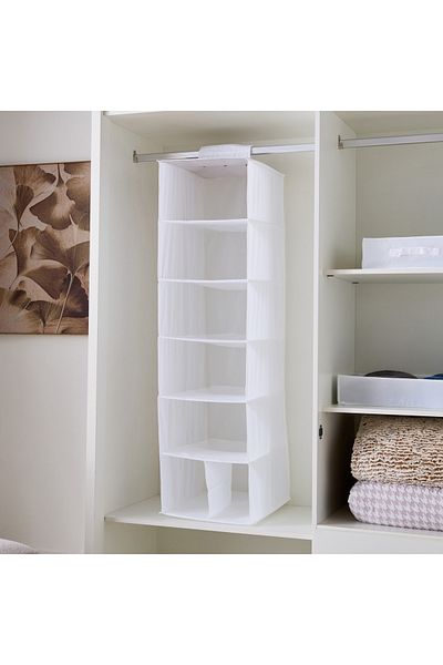erorex Novel Storage with 7-Compartment Hanging Organizer - 35x45x125 cm