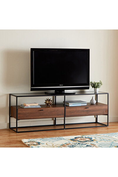 Home Box وحدة تلفزيون روبي ذات سطح زجاجي بطول 1.6 متر لأجهزة التلفزيون التي ي...