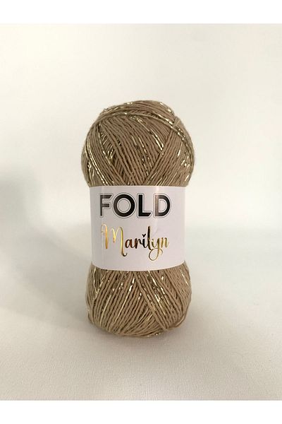 FOLD Μαρίλιν 1720 Λαμπερός Γάλατος Καφές Σπάγκος Πλέξη - 100γ, 165μ