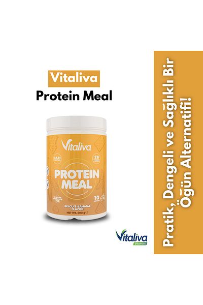 Vitaliva Vitamins Vitaliva Whey Protein Banana Flavored Lunch Powder - Biscuit
